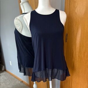 Elegant navy blue Sleeveless Top